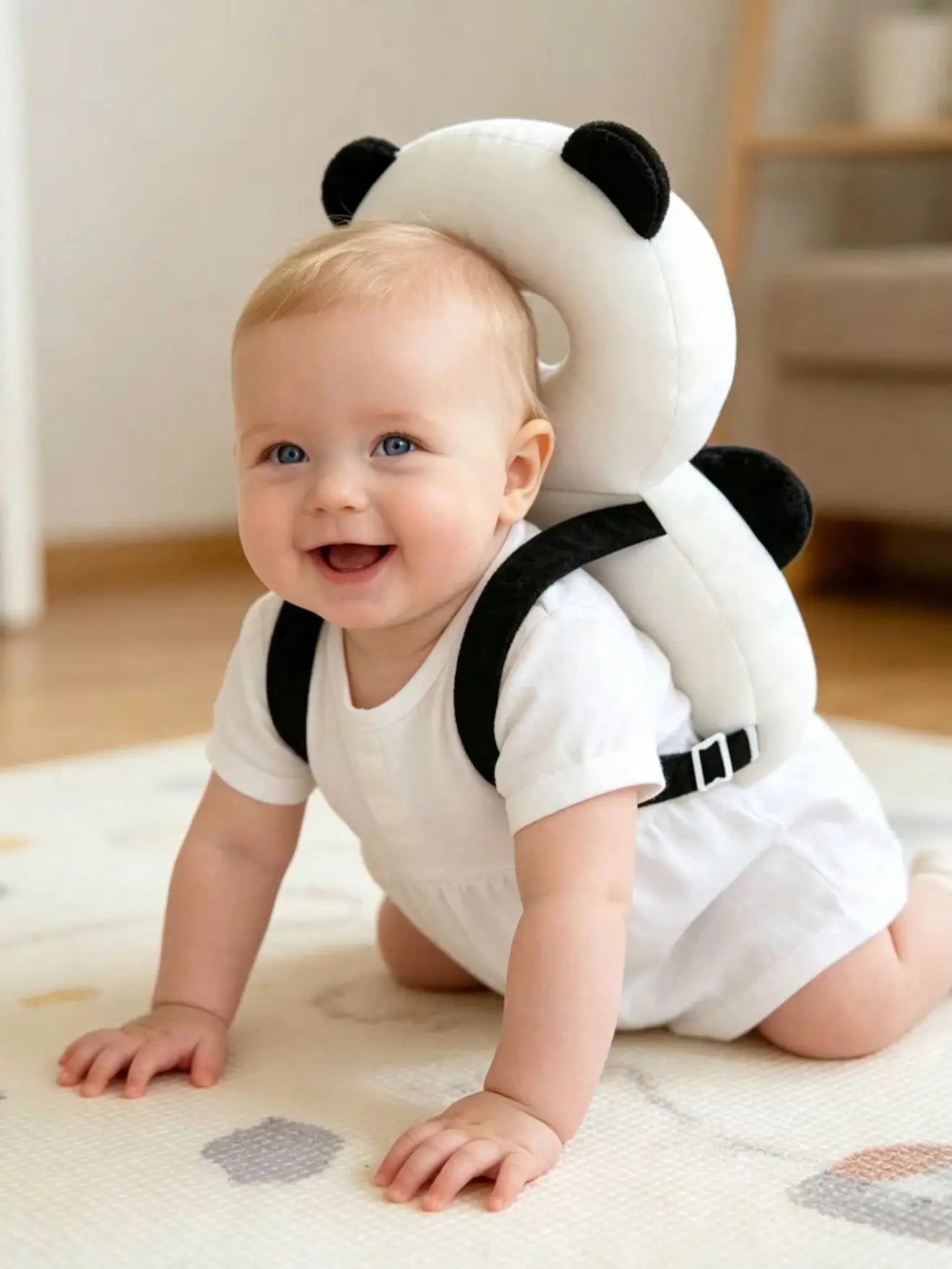 Panda Shaped Baby Head Back Protector Adjustable Toddler Walk Training Anti Fall Shock Absorbing Infant Crawling Safety Cushion