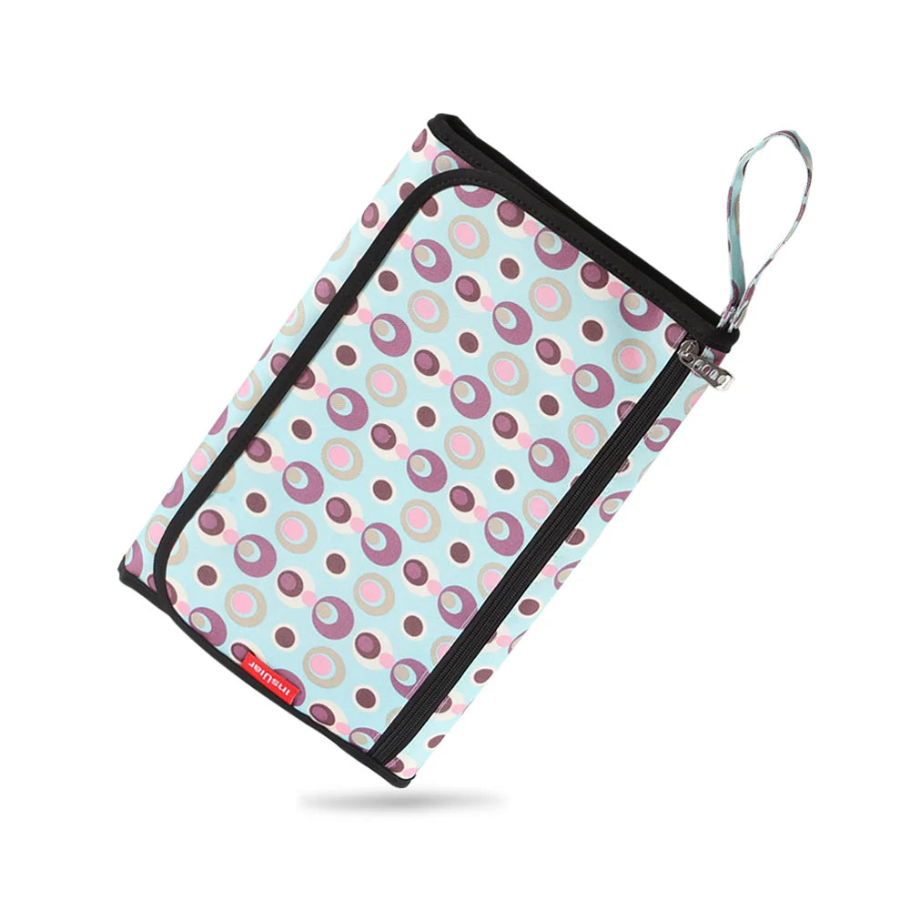 Portable Baby Changing Mat: 2-in-1 Waterproof Diaper Changing Pad with Storage Bag for Newborns