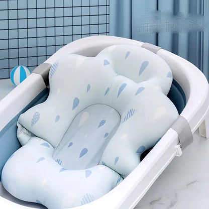 Baby Bath Tub Nonslip Pad Baby Bath Mat Newborn Bath Tub Seat Stand Safety Bath Support Soft Comfort Body Cushion Mat Pillow