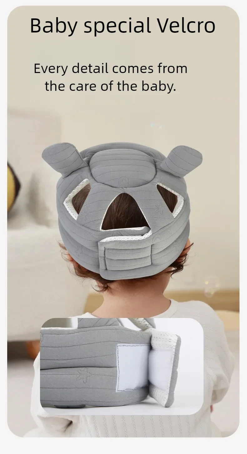 Thickened Anti-Collision Protective Cap, Baby Safety Helmet, Soft and Comfortable, All-Around Head Safety Protection, Adjustable