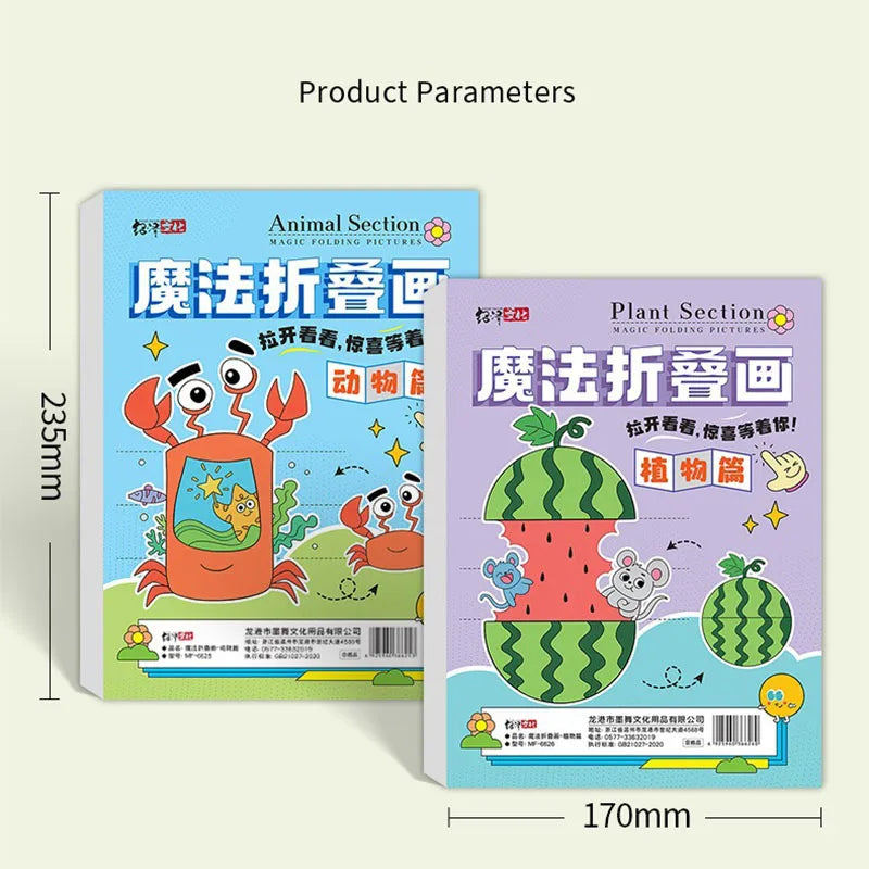 4 Books Magic Fold And Draw Complete Collection Kids Art Craft Activity Book Creative Paper Folding Learning Fun