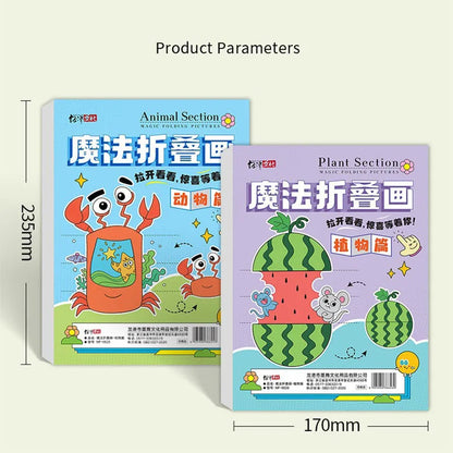 4 Books Magic Fold And Draw Complete Collection Kids Art Craft Activity Book Creative Paper Folding Learning Fun