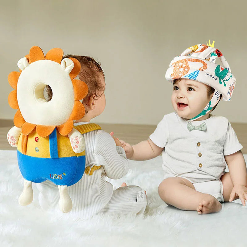 Baby Head Protector Backpack Soft Cartoon Baby Pillows Pad Cushion Head Security Protection Crawl Walk Toddler Headrest