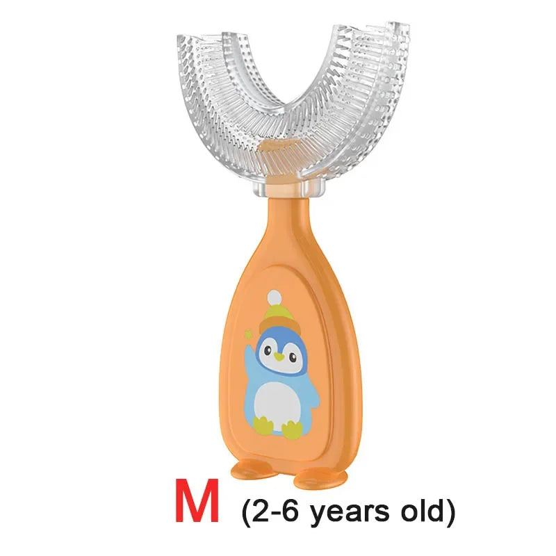 Kids Toothbrush U-Shape 360 Degree Infant Teether Baby Toothbrush Children Silicone Brush For Toddlers Oral Tooth Care Cleaning